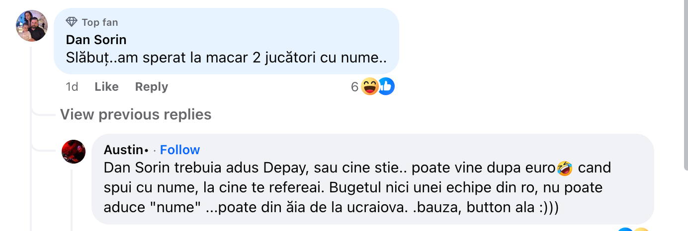 Dialog între doi suporteri ai Rapidului pe tema transferurilor.