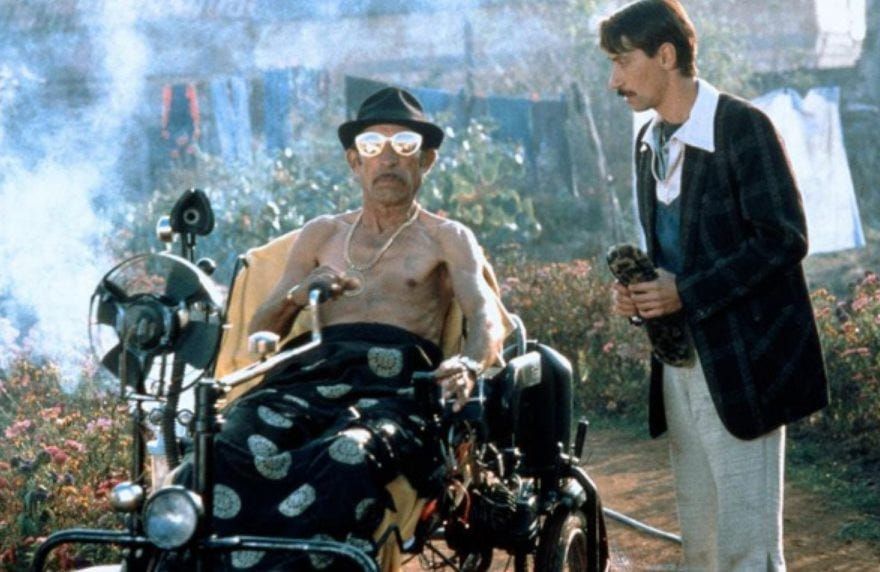 Sergi Lopez și unul dintre fanii FCSB - pamflet după Pisica albă, pisica neagră